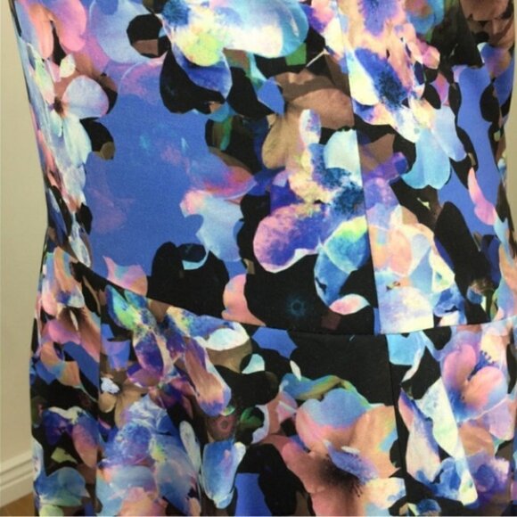 CeCe Cynthia Steffe Alexia Blue Floral Dress - Picture 4 of 4